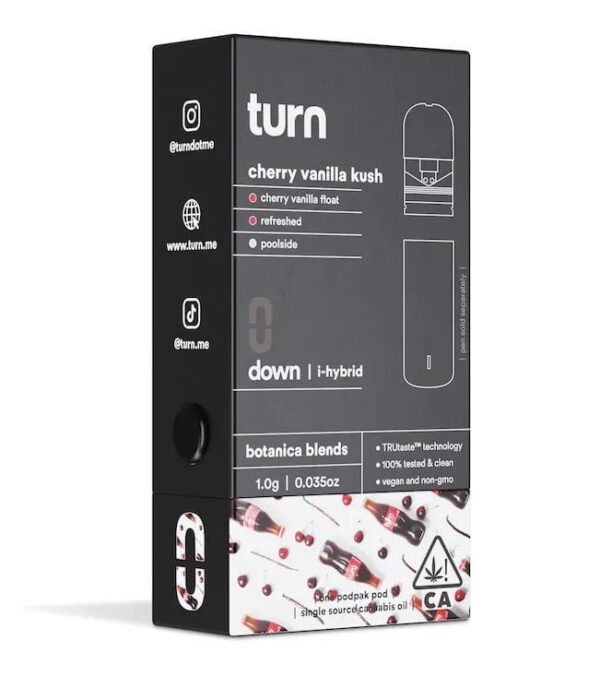 TURN DISPOSABLE | Cherry Vanilla Kush (i-hybrid) – 1G Pod