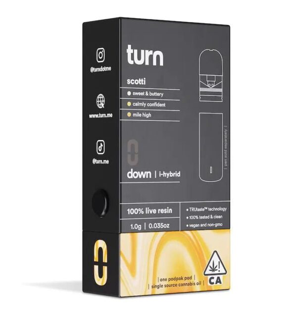 TURN DISPOSABLE | Scotti (i-hybrid) / 100% Live Resin / 1G Pod