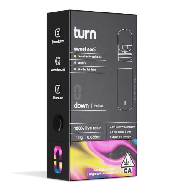 TURN DISPOSABLE | Sweet Noni (indica) / 100% Live Resin / 1G Pod