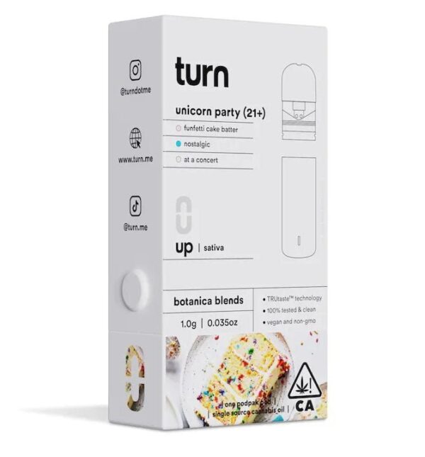 TURN DISPOSABLE | Unicorn Party (21+) (sativa) – 1G Pod